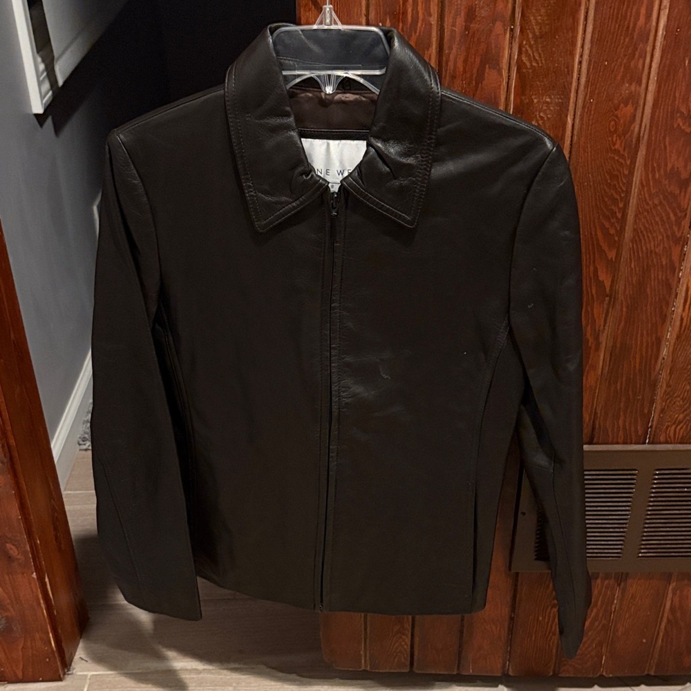 Nine West Dark Leather Jacket